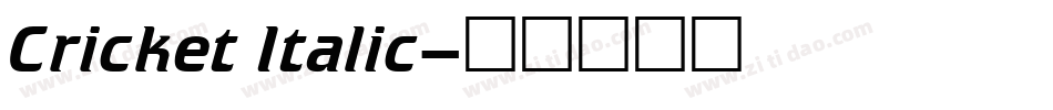 Cricket Italic字体转换